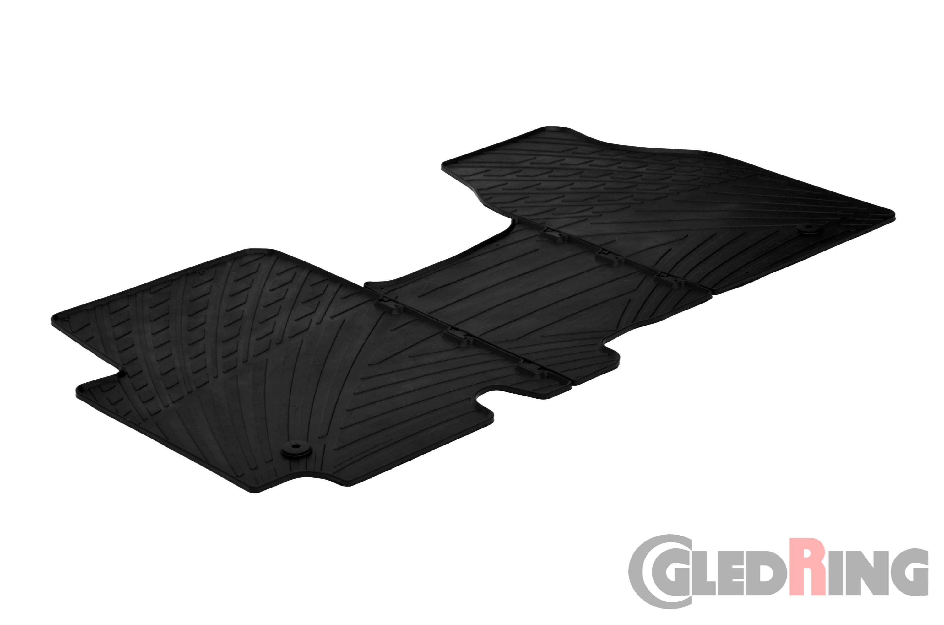 Original Gledring Passform Fußmatten Gummimatten 3 Tlg.+Fixing - OPEL Vivaro 2001-2009/2010-10.2014